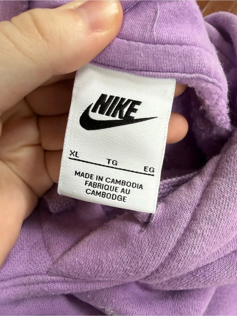 Nike Women's Lavender Hoodie with White Swoosh, size XL - Picture 10 of 12